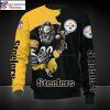 Pittsburgh Steelers Ugly Sweater With Tree And Reindeer Pattern – Perfect Gift For Fans