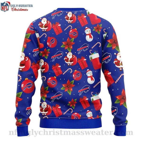Santa Claus And Snowman – NFL Buffalo Bills Ugly Christmas Sweater