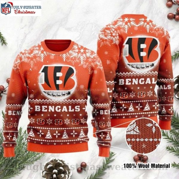 Santa Claus In The Moon NFL Cincinnati Bengals Ugly Sweater