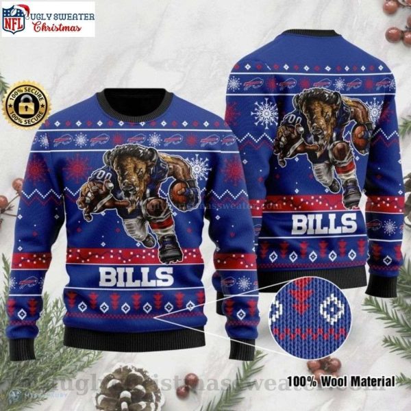 Show Your Team Spirit With Buffalo Bills Logo Ugly Christmas Sweater