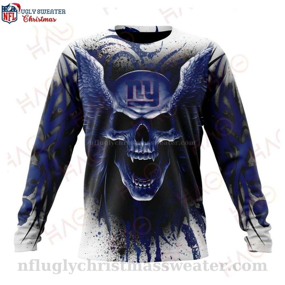 Skull Graphic Sweater For New York Giants Enthusiasts
