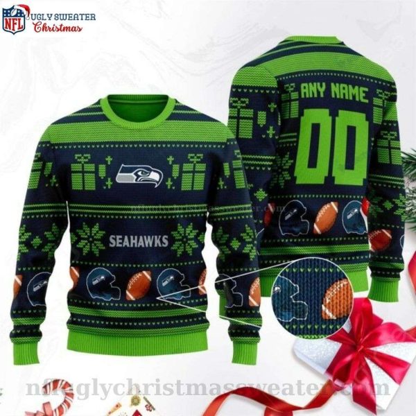 Snowflake Elegance Meets Fandom – Seattle Seahawks Christmas Sweater