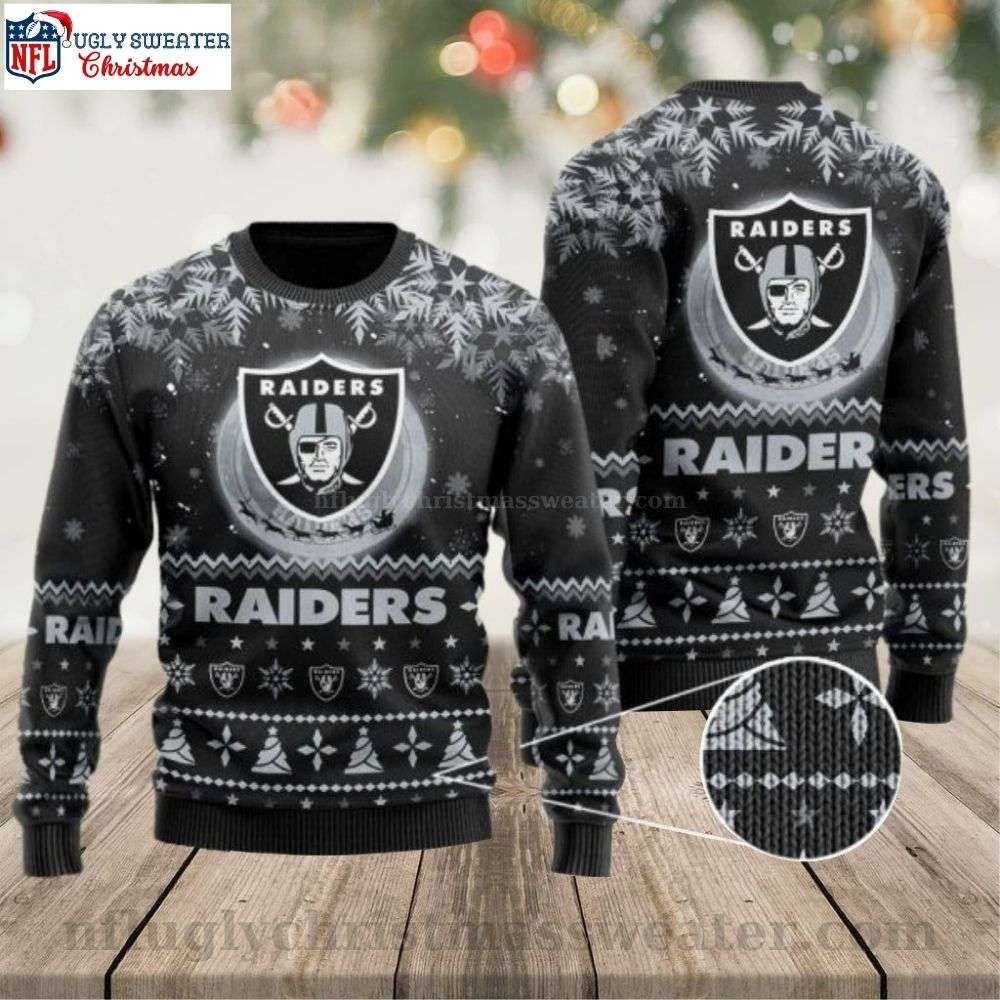Snowflakes And Logo Las Vegas Raiders Ugly Christmas Sweater - A Unique Gift