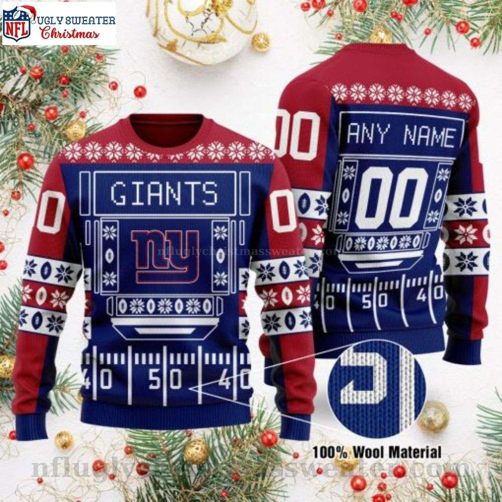 Stadium Pattern New York Giants Christmas Sweater - Show Your Love