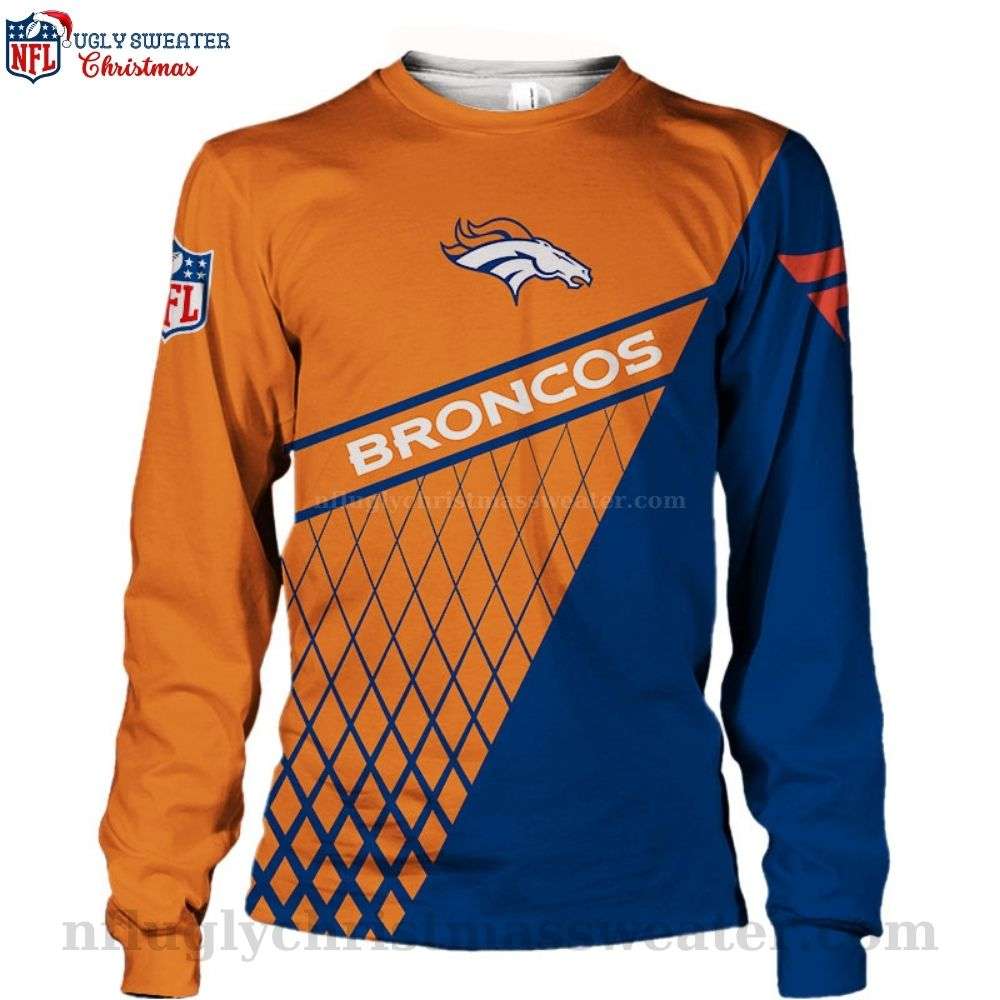 Stand Out This Christmas - Denver Broncos Simple Texture Logo Sweater