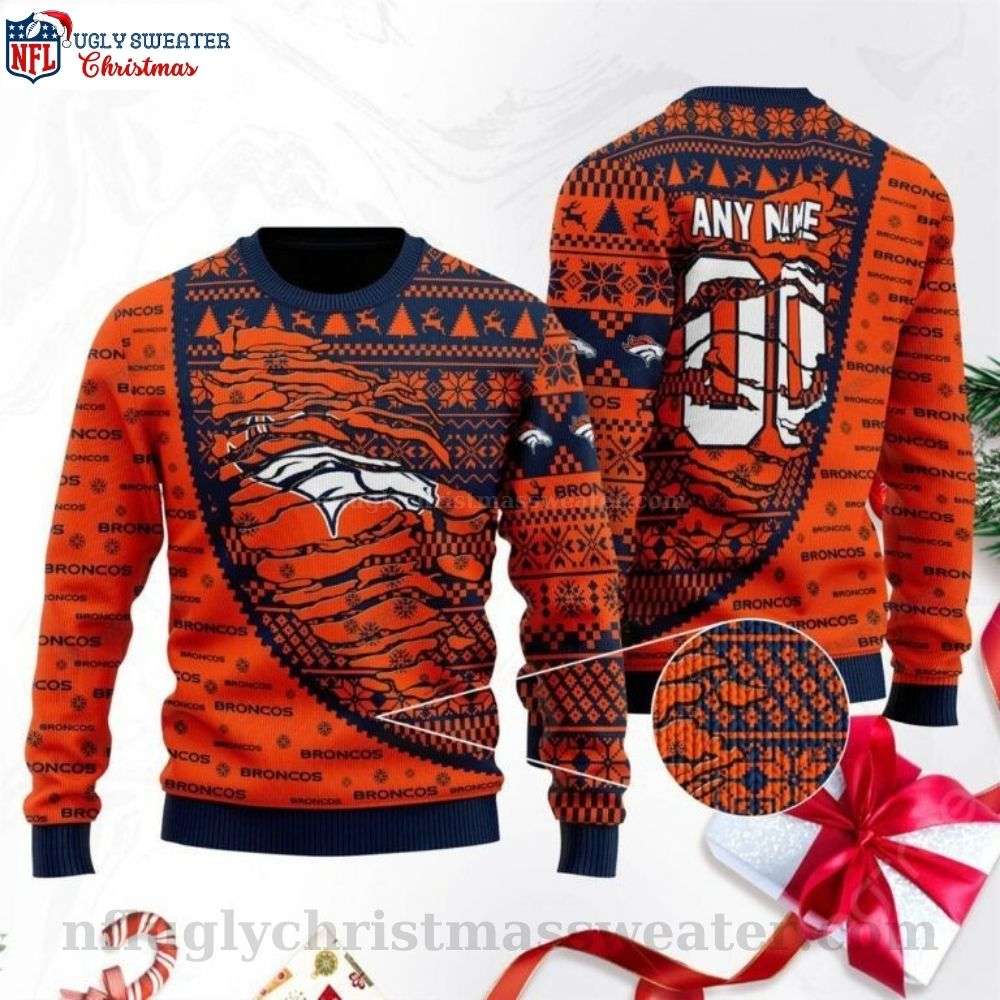 Stand Out This Christmas - NFL Denver Broncos Ugly Christmas Sweater