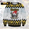 Steelers Ugly Christmas Sweater For Him – Logo Print In Golden Black