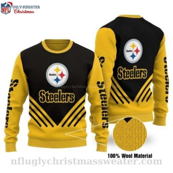 Stylish Pittsburgh Steelers Logo Print Ugly Xmas Sweater