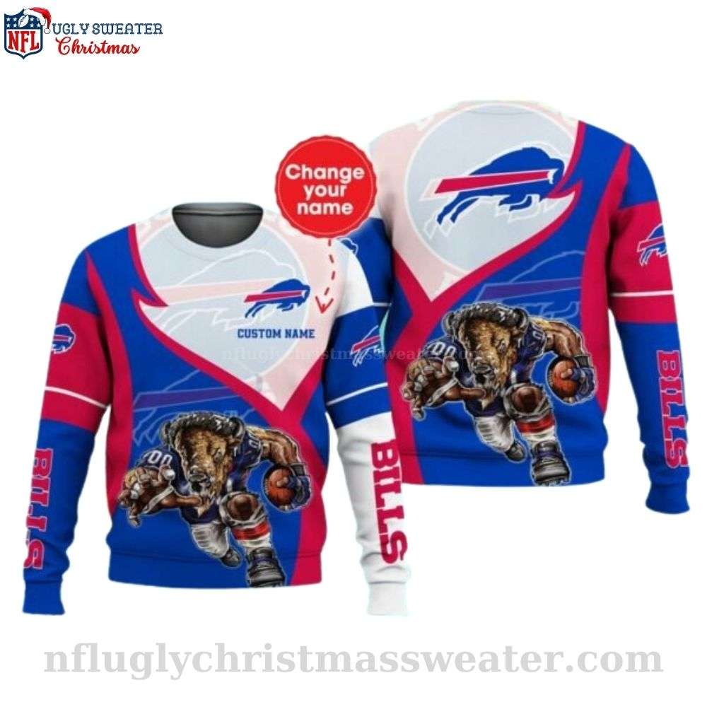 Team Mascot Edition - Buffalo Bills Ugly Christmas Sweater For Fans