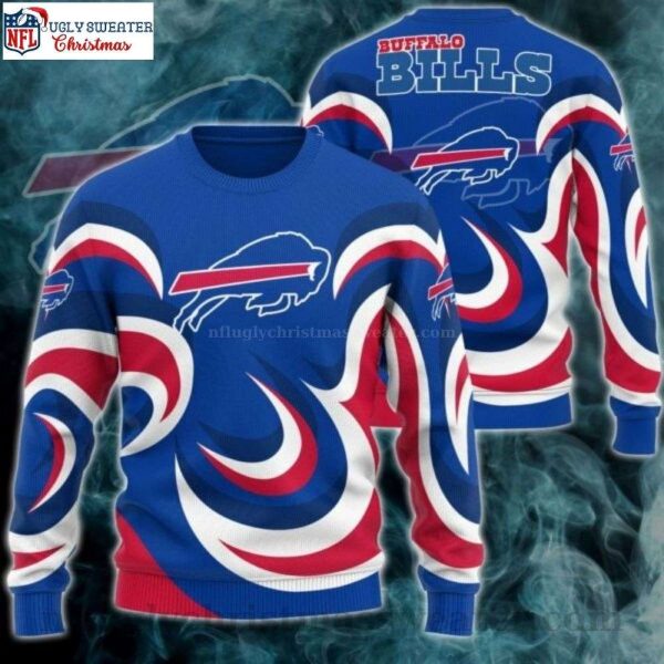 Team Spirit On Display Buffalo Bills Logo Print Sweater For Fans