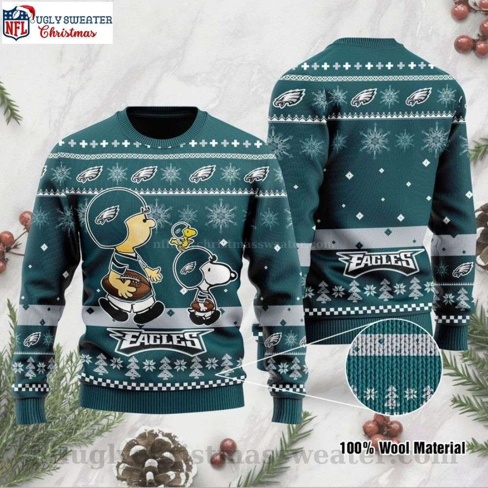 The Charlie Brown And Snoopy - Philadelphia Eagles Ugly Sweater