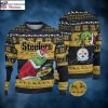 Tie-Inspired Steelers Ugly Christmas Sweater – Cardigan Style Perfect Gift For Him