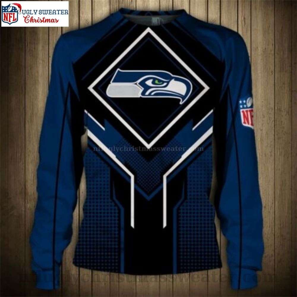 Trendy Black Navy Seattle Seahawks Ugly Sweater For Fans