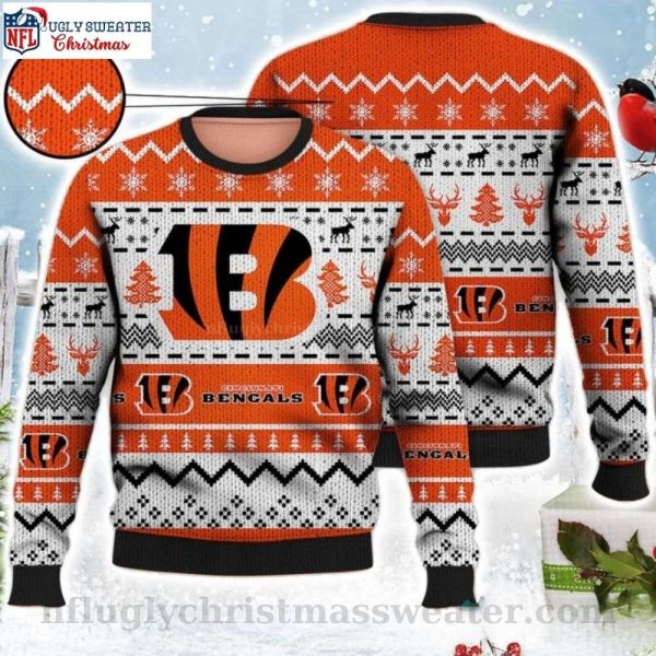 USA Football Season – Bengals Holiday Cheer Ugly Christmas Sweater