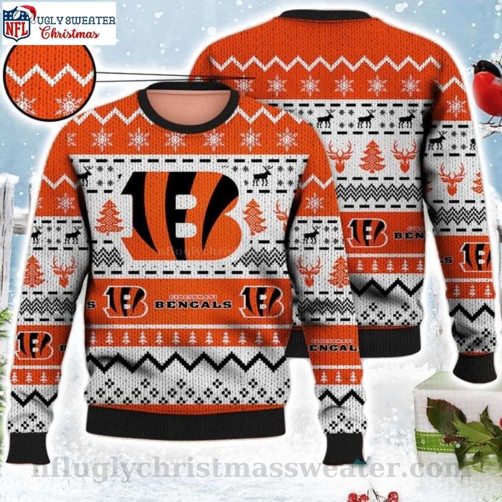 USA Football Season - Bengals Holiday Cheer Ugly Christmas Sweater