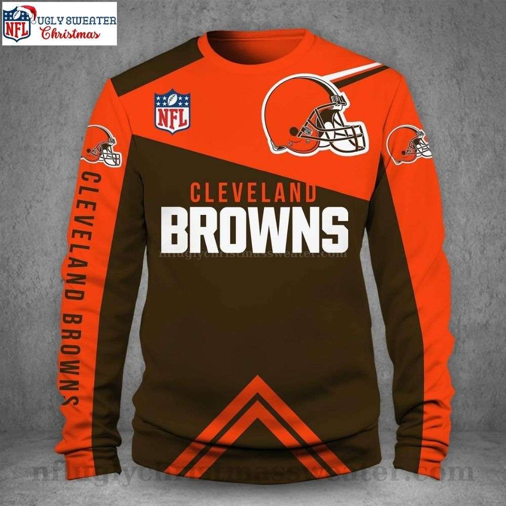 Unique Cleveland Browns Gifts - Logo Ugly Christmas Sweater