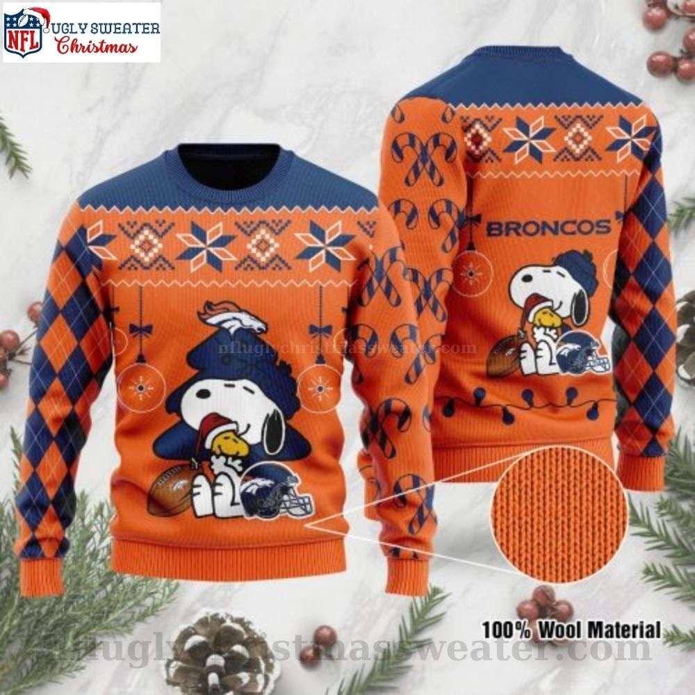 Unique Denver Broncos Gift - Cute Snoopy Ugly Christmas Sweater