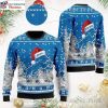 Unique Detroit Lions Gift – Ugly Christmas Sweater With Playful Grinch Design