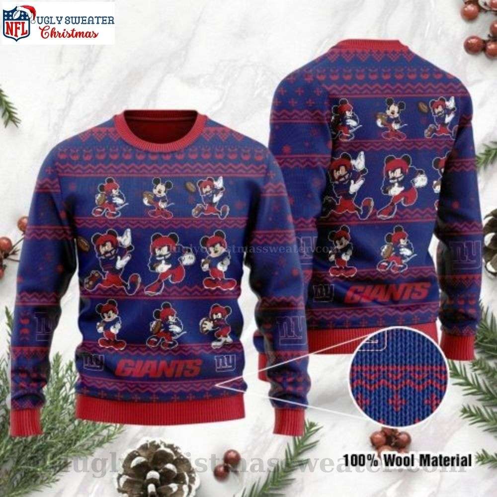 Unique Ny Giants Gifts - Mickey Mouse Christmas Sweater