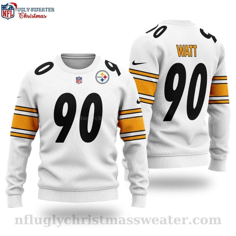 Unique Pittsburgh Steelers Gifts - Custom NFL Watt 90 Player Sweater