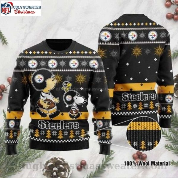 Unique Pittsburgh Steelers Peanuts Snoopy Christmas Sweater For Him