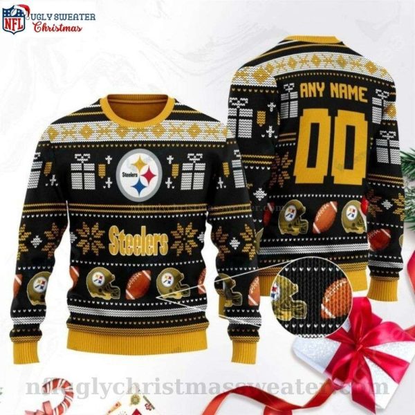 Unique Pittsburgh Steelers Ugly Christmas Sweater – Add Your Custom Name