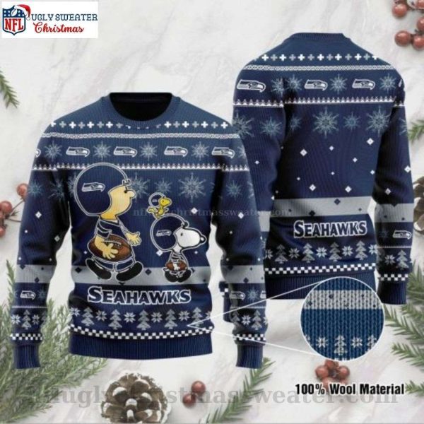Unique Seattle Seahawks Gifts – Snoopy Graphics Ugly Christmas Sweater