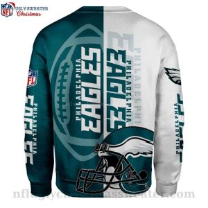 Unleash The Eagles Spirit Philadelphia Eagles Logo Print All Over Ugly Christmas Sweater 2