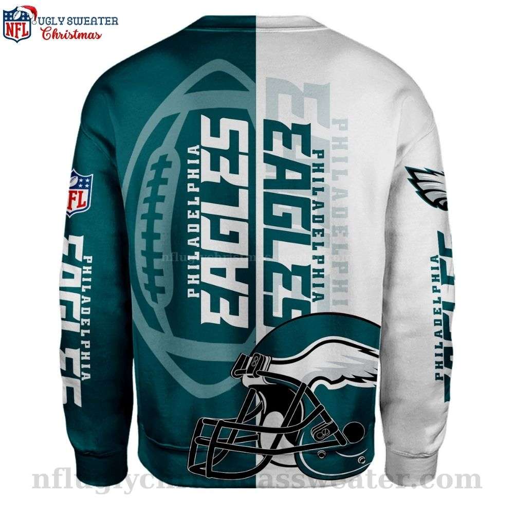 Unleash The Eagles Spirit - Philadelphia Eagles Logo Print All Over Ugly Christmas Sweater