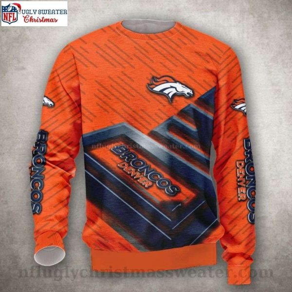 Unveil Your Fandom – Logo Print Of Denver Broncos Ugly Christmas Sweater