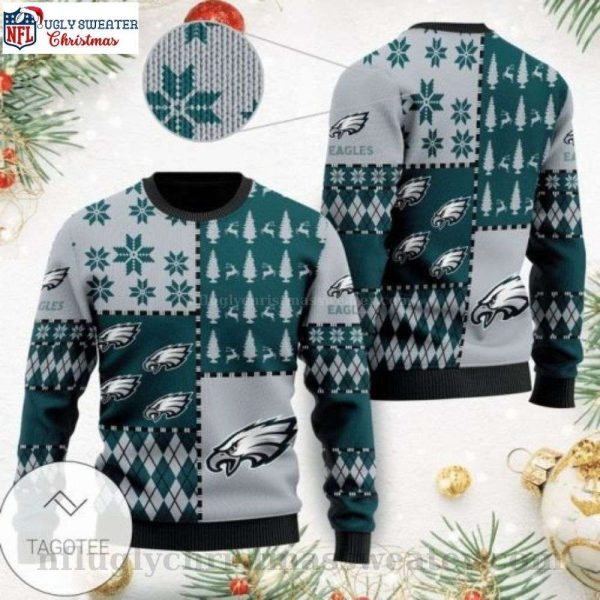 Winter Sports Spirit – NFL Philadelphia Eagles Snowy Ugly Sweater For Fans