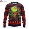 NFL Chicago Bears Ugly Christmas Sweater – Logo Print With Skull Flower