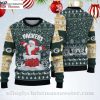 Green Bay Packers Ugly Christmas Sweater With Playful Snow Graphics