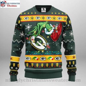 Green Bay Packers Ugly Sweater Stand Out With Impressive Grinch Designs 1