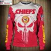 Kansas City Chiefs Logo Print Ugly Christmas Sweater With Sharp Textures
