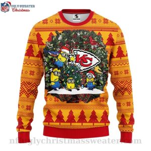 Kansas City Chiefs NFL Minion Themed Ugly Sweater 1