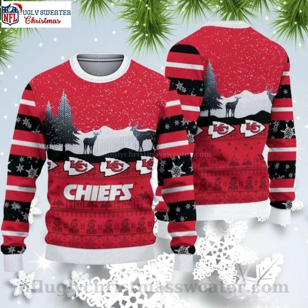 Kansas City Chiefs Reindeers Ugly Christmas Sweater - Unique Gift For Fans