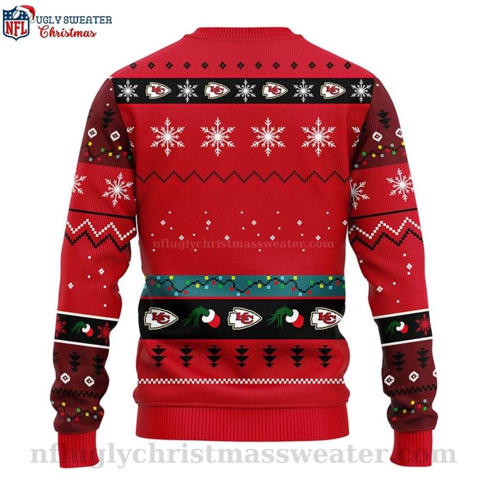 Kansas City Chiefs Ugly Christmas Sweater - Festive 12 Grinch Xmas Day Design
