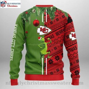 Kansas City Chiefs Ugly Christmas Sweater Grinch And Scooby Doo Design 2
