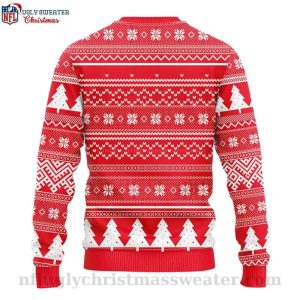 Kansas City Chiefs Ugly Christmas Sweater Groot Hugging Football 2