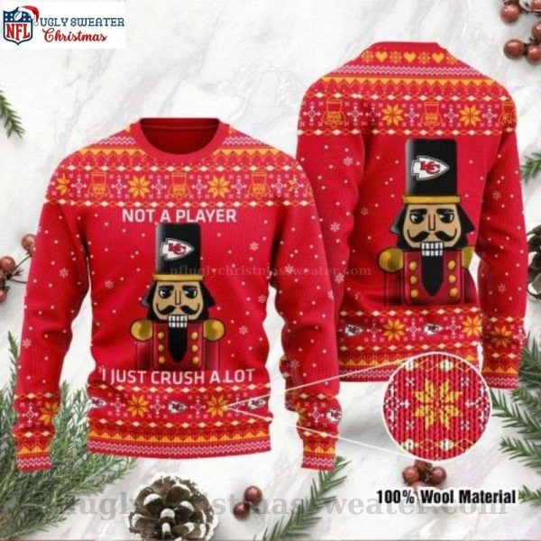 Kc Chiefs Ugly Christmas Sweater Featuring ‘Not A Player I Just Crush Alo