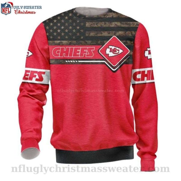 Limited Edition Chiefs Kingdom American Flag Sweater – Unique Gift For Fans