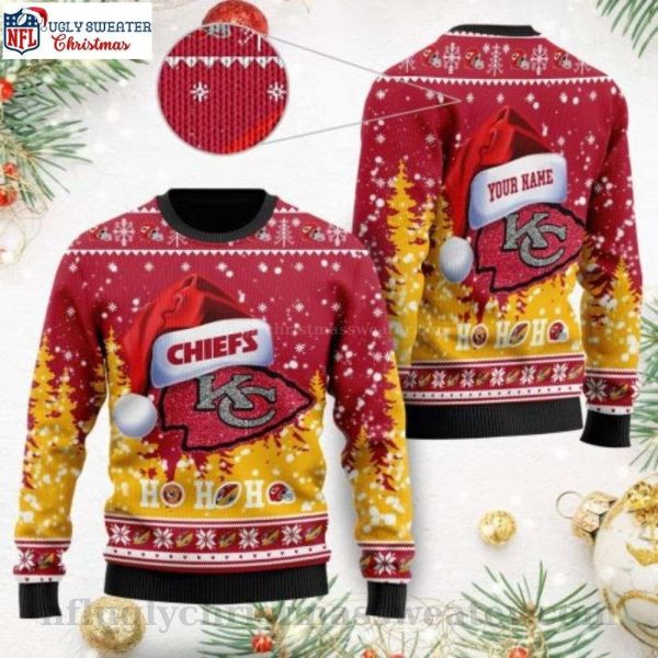 Limited Edition Kansas City Chiefs Santa Hat Ugly Sweater