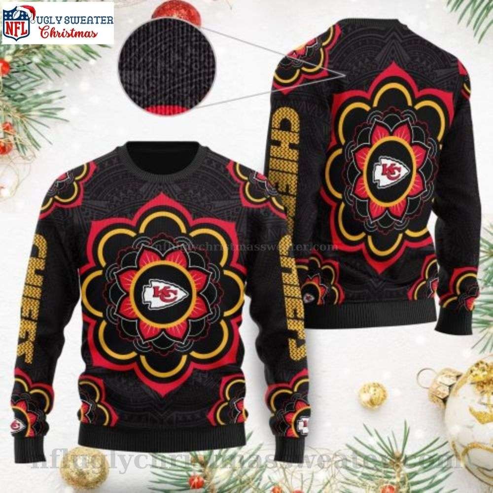 Mandala Logo Pattern Kc Chiefs Christmas Sweater - Unique Gift For Fans