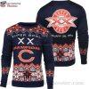 Men’s Chicago Bears Ugly Sweater – Logo Print With Dabbing Santa Claus