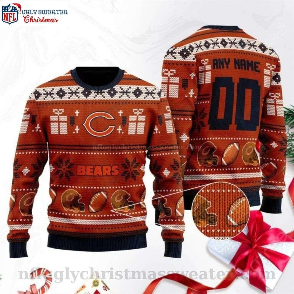 Men's Chicago Bears Ugly Sweater - Snowflake Edition