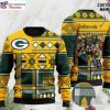 Logo Print And Christmas Light Green Bay Packers Ugly Sweater