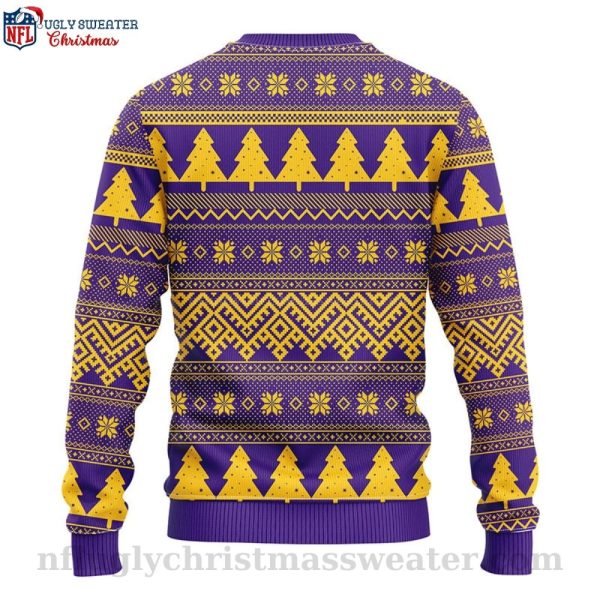 Minnesota Vikings Ugly Christmas Sweater – Logo With Christmas Hat Design