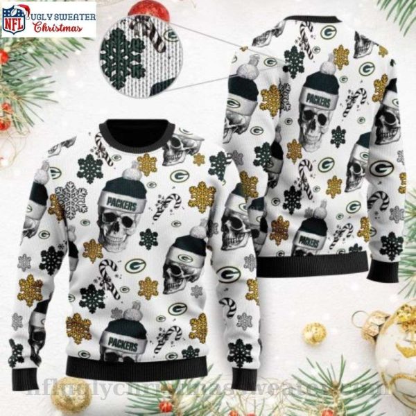 NFL Football Team Green Bay Packers Santa Skulls Christmas Sweater