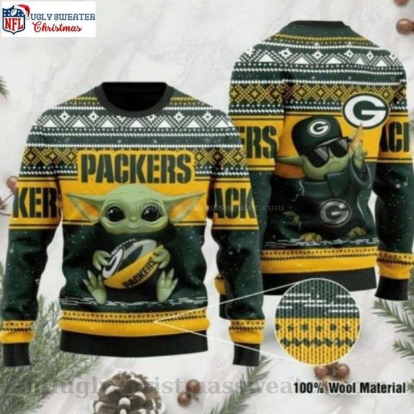 NFL Green Bay Packers Baby Yoda Ugly Sweater Unique Gift For Fans